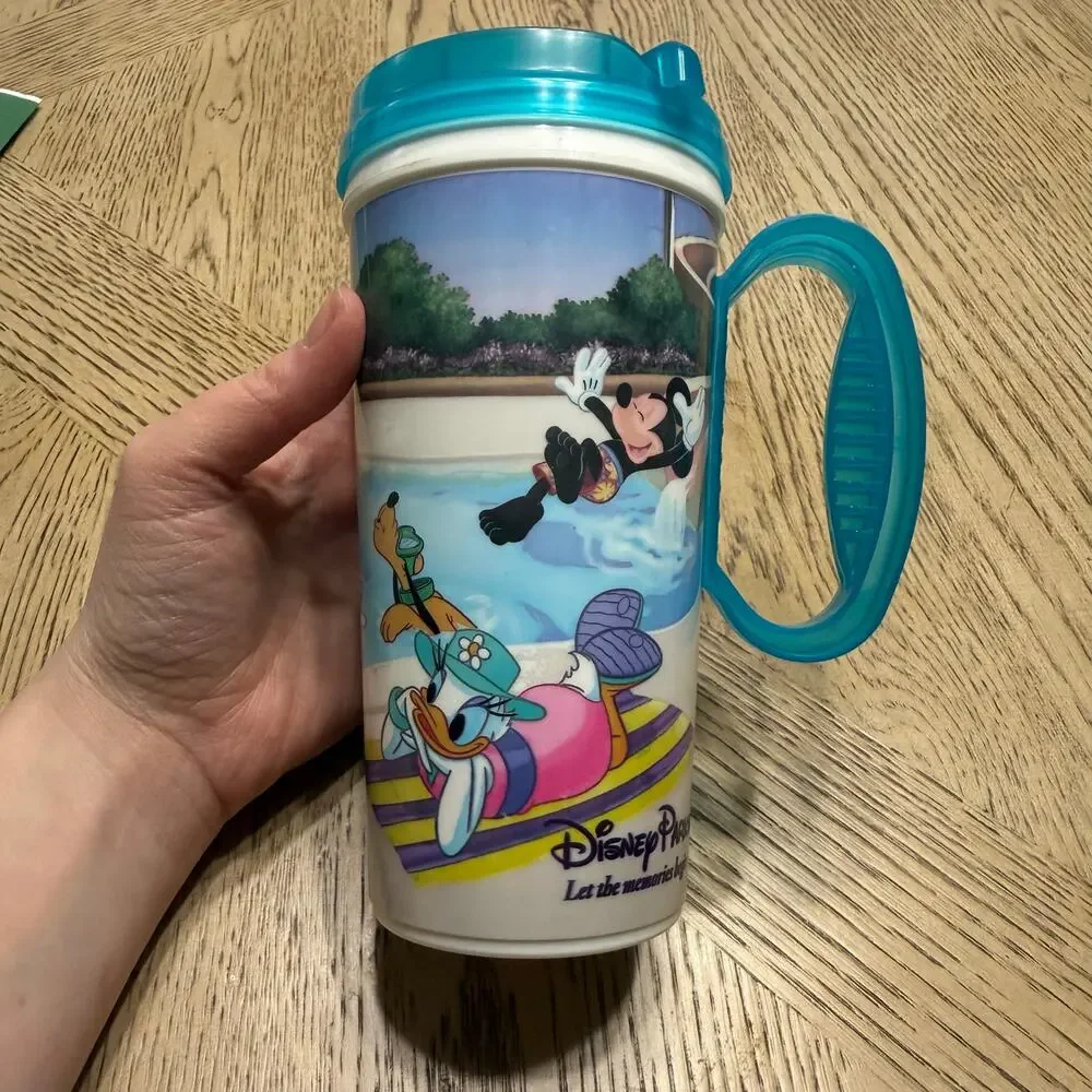 Whirley Warren Walt‎ Disney World Parks Mickey Refillable Mug Tumbler Teal